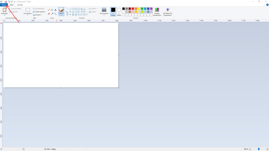 Windows Paint: Datei öffnen